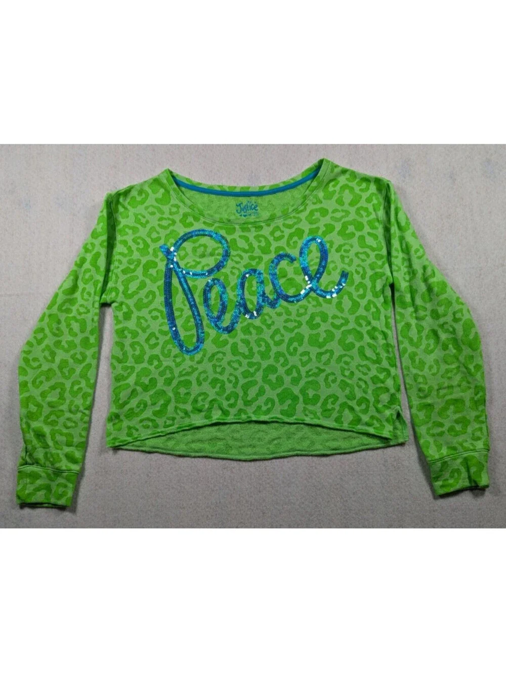 Girls - Size 20 - Green PEACE T-Shirt by Justice